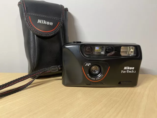 Nikon Fun Touch 2 Auto Focus 35mm Film Camera Tested And Works Well!