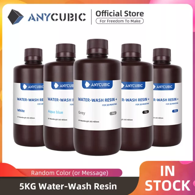 5KG ANYCUBIC Water Washable Résine 405nm pour UV Resin LCD Imprimante 3D Printer