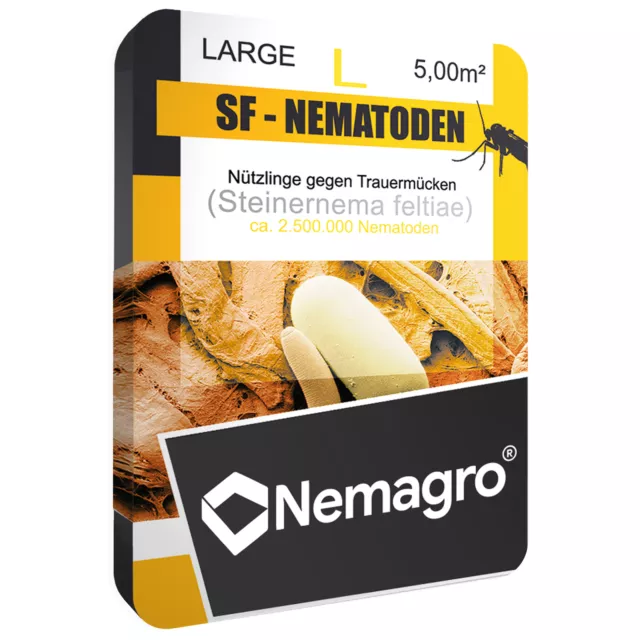 Nemagro® SF-Nematoden L . 2,5mio für 25 Pflanzen - Erste Wahl gegen Trauermücken