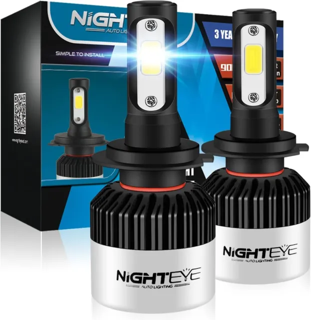 Bombillas LED Nighteye H7 350% extremadamente brillantes H7 9000LM 72W 2 piezas