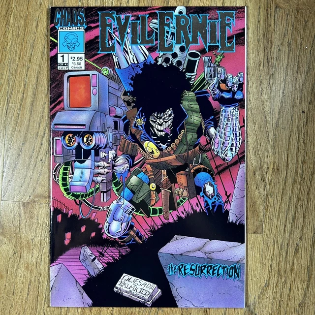 Evil Ernie The Resurrection #1 w/ Silver Foil Logo Chaos! Comics 1993 VF