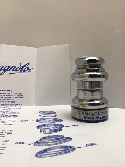 NOS Campagnolo Record Pista ( TRACK ) Italian Thread Headset 25.4 X 24F Vintage NOS Campagnolo Record Pista ( TRACK ) Italian Thread Headset 25.4 X 24F Vintage