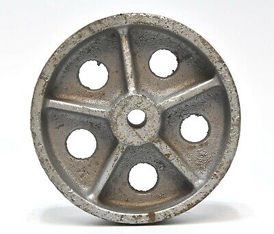 Large 4 3/4 Inch Industrial Vintage Cast Iron Metal Wheel Castor