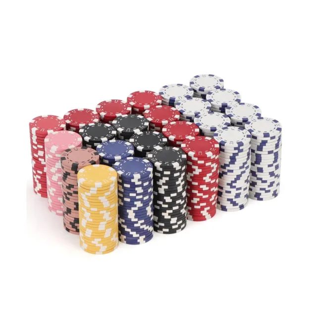 LUOBAO Poker Chips for Card Board Game - 4 Colors,11.5 Gram 600 Pcs Poker Chips