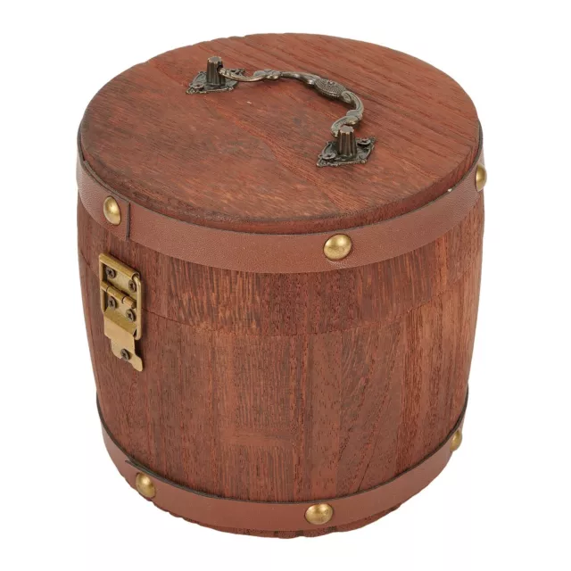 Boîte vintage en bois pour feuilles de thé avec loquet métallique écologique