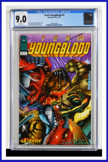 Team Youngblood #3 CGC Graded 9.0 Image November 1993 White Pages Comic Book