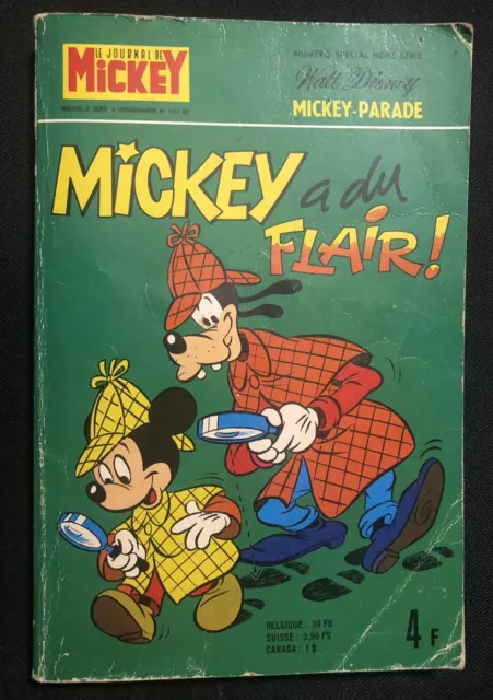Mickey parade 1243 bis Mickey a du flair Édition Originale 1976 état moyen