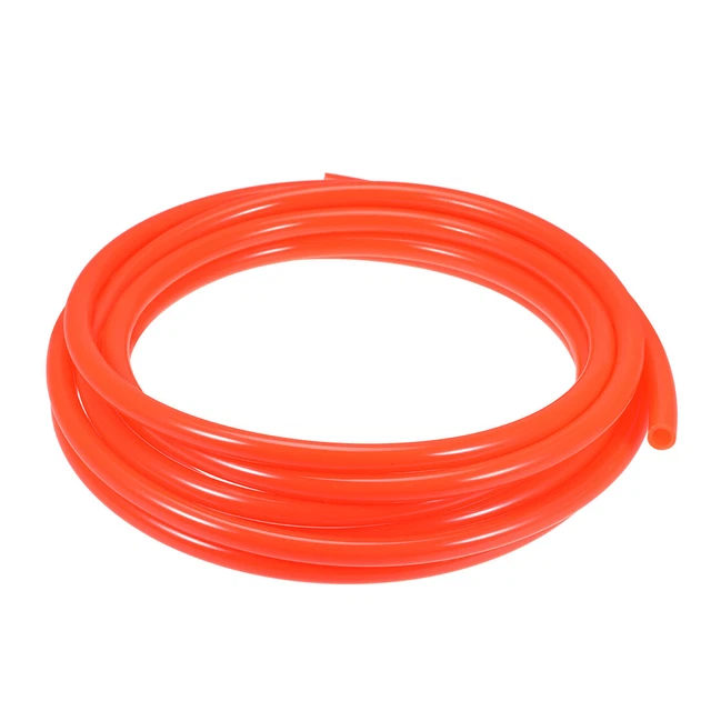 Neumática Aire Tubería, 12mm OD x 8mm ID 5m (197") PU Poliuretano Naranja