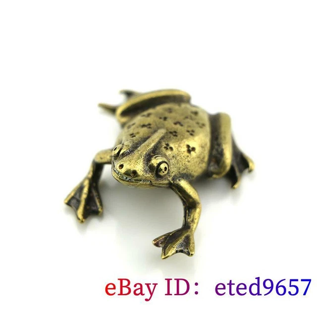 Brass Frog Figurines Fengshui Tea pet Statuette Sculptures Copper Collection