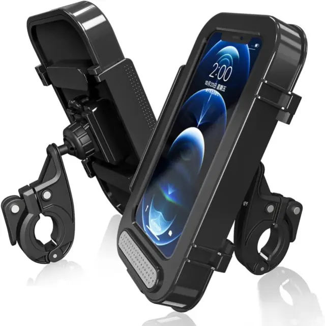 Phone Holder Waterproof Motorcycle Phone Mount with Touch Screen 360° Rotatable