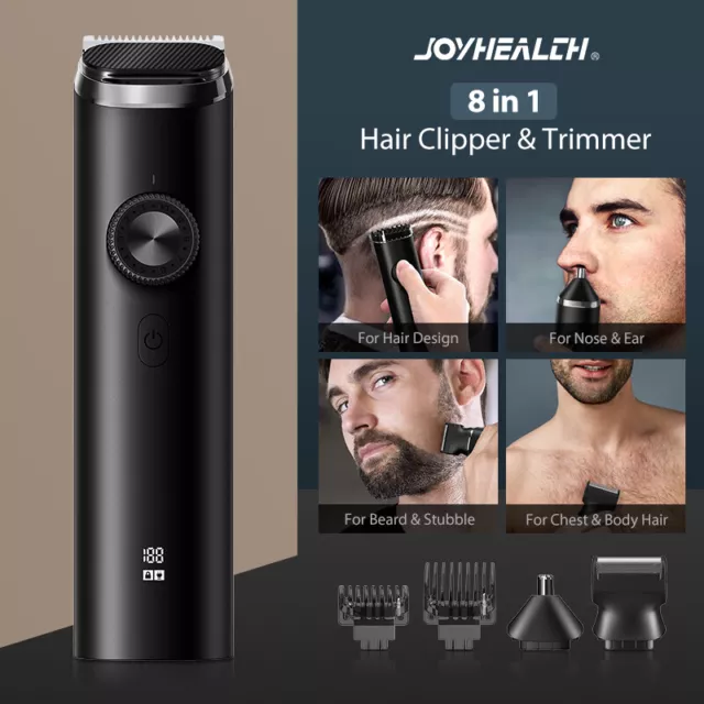 Mens Hair Clippers Beard Trimmer Electric Shaver Nose Haircut Grooming Kit Set
