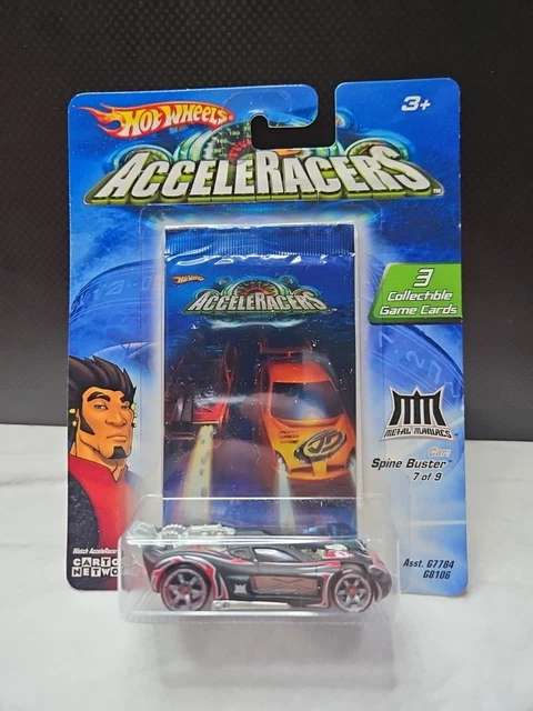 HOT WHEELS ACCELERACERS Spine Buster Cm6 Matte Chrome New Excellent ...