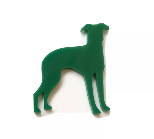 Lurcher Dog Brooch Badge Pin Scarf Fastener In Various Colours of Acrylic