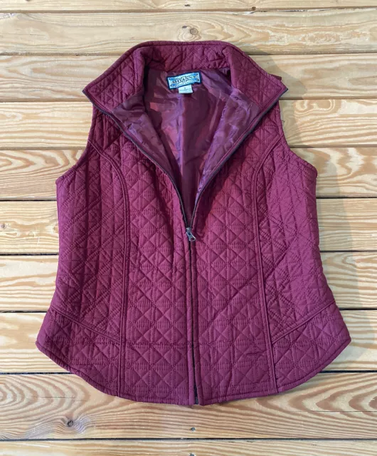 Shyanne Women’s Full Zip Quilted Vest Size S Maroon AL