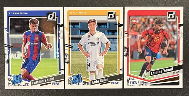 LOTTO 3 CARTE DONRUSS FIFA Lamine Yamal RC rated Barcellona SPAGNA Arda