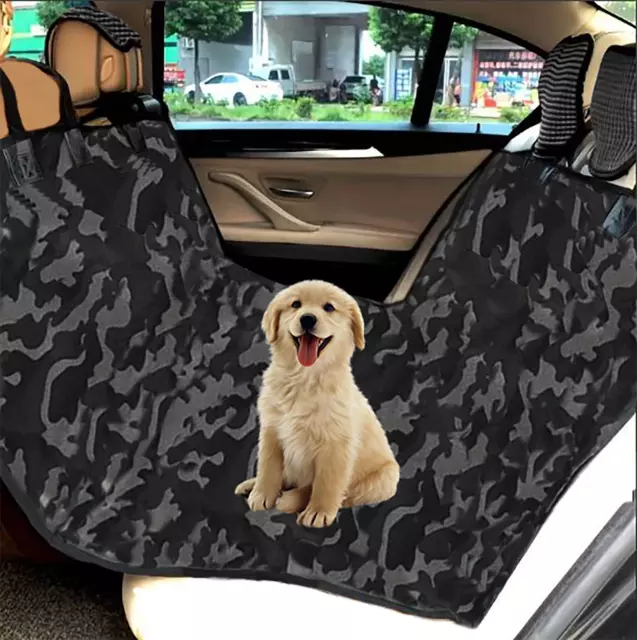 Camo Dog Pet Back Seat Waterproof Cover/Hammock for Car SUV Truck  w/Pouch