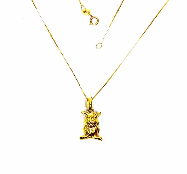 Collar Oro Amarillo 18K 750 (1000) Colgante Conejo Colgante Mujer Niños 3