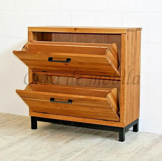 Kommode Holz Massiv Clever-moebel Dielenschrank Kiefer Massiv - Schuhschrank 193cm Gelaugt Geölt Möbel