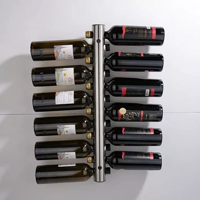 Creative Design Wine Holders Stainless Steel Wine Rack Wall Mounted Bottle Shelf