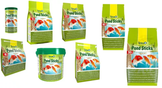 Tetra Pond Sticks 1L 4L 7L 10L 15L 25L 40L Floating Garden Fish Food Koi Gold