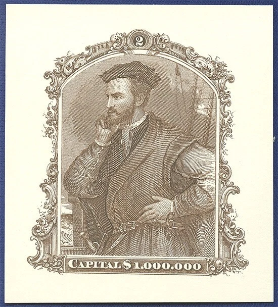 AMERICAN BANK NOTE Co. ENGRAVING: JAQUES CARTIER