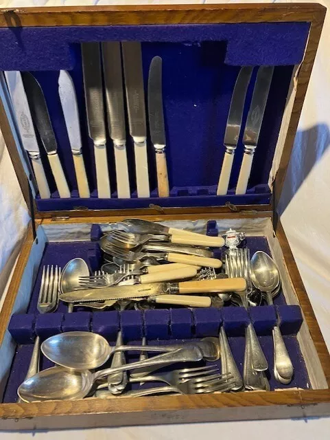 CUTERLY SERVING SET  spoons silver plated / MIXED LOT