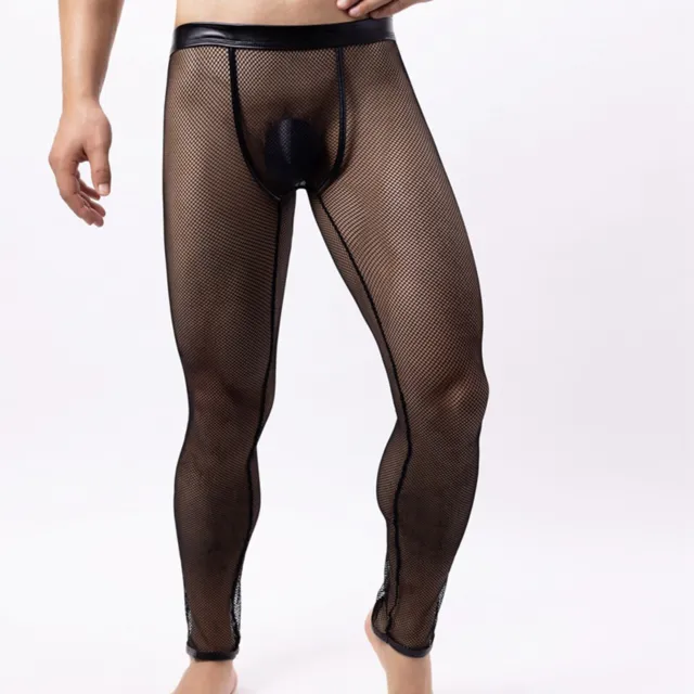 MENS UNDERWEAR SEXY Pants Lightweight Lingerie Sports Bottoms See Through  Yoga $11.15 - PicClick