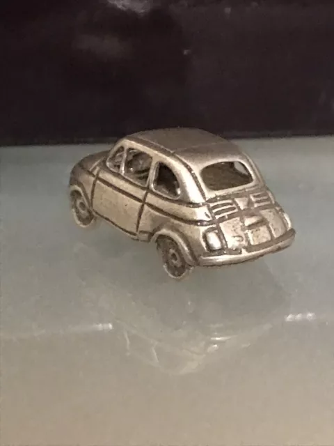 Fiat 500 Anni 50/60, microfusione in Argento 800 Manifattura città Arezzo