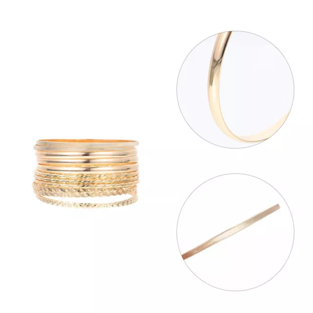 12 Pcs Bridesmaids Gifts Gold Bracelets for Bohemian Multi-layer