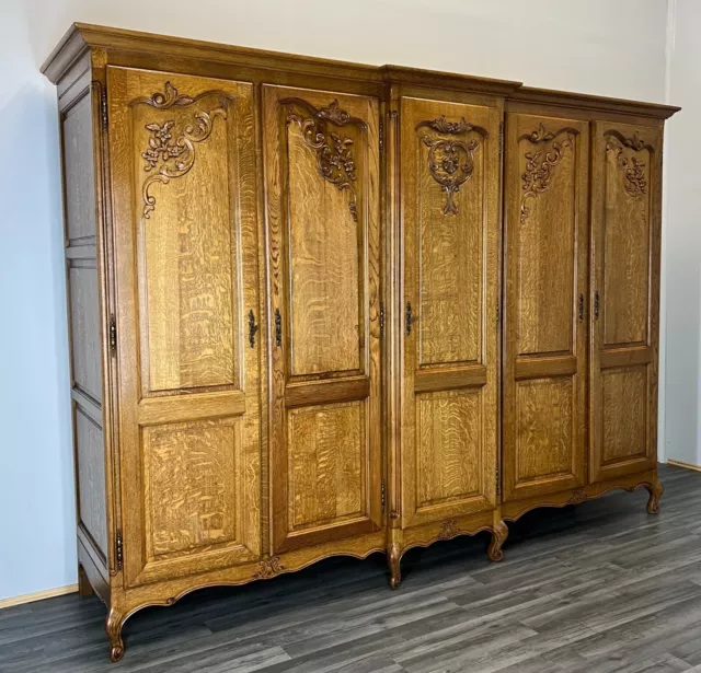 Louis XV Style French Carved 5 door Armoire Wardrobe (LOT 2548)