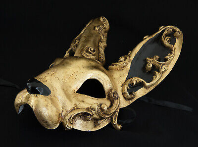 Mask from Venice Rabbit IN Paper Mache Golden - Craft Baroque Craft 172 2