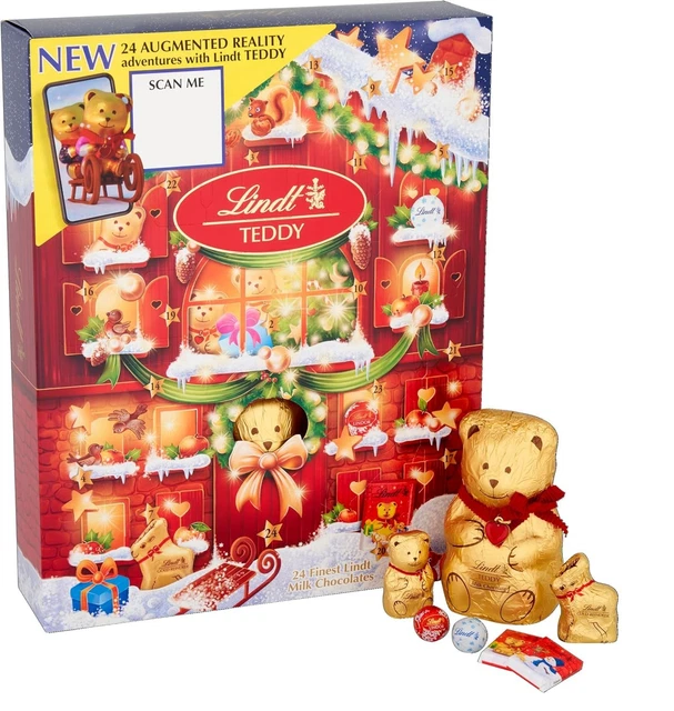 LINDT TEDDY MILK Chocolate AR Advent Calendar 2025 Large 250g 24 lindt-teddy-milk-chocolate-ar-advent-calendar-2025-large-250g-24