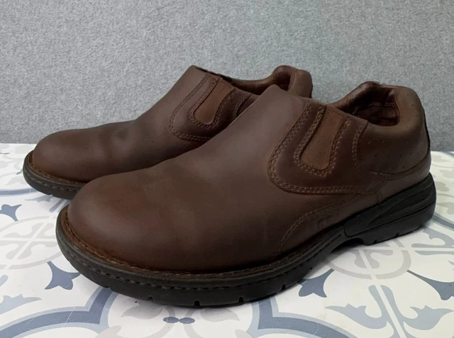 UGG AUSTRALIA MENS Reefton Tab Leather Slip On Loafers Brown  display picture 1