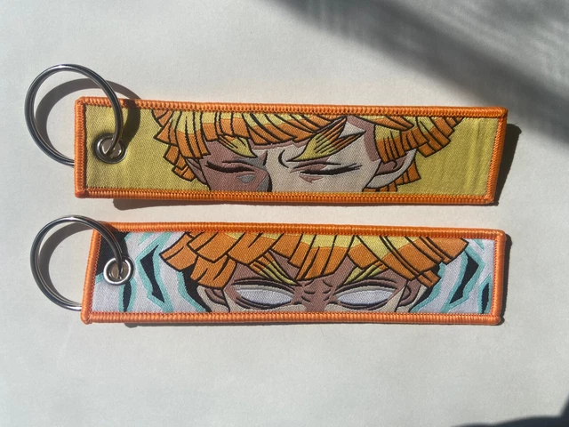 Demon Slayer Kimetsu no Yaiba Zenitsu Agatsuma Anime Key Tag Keychain Lanyard