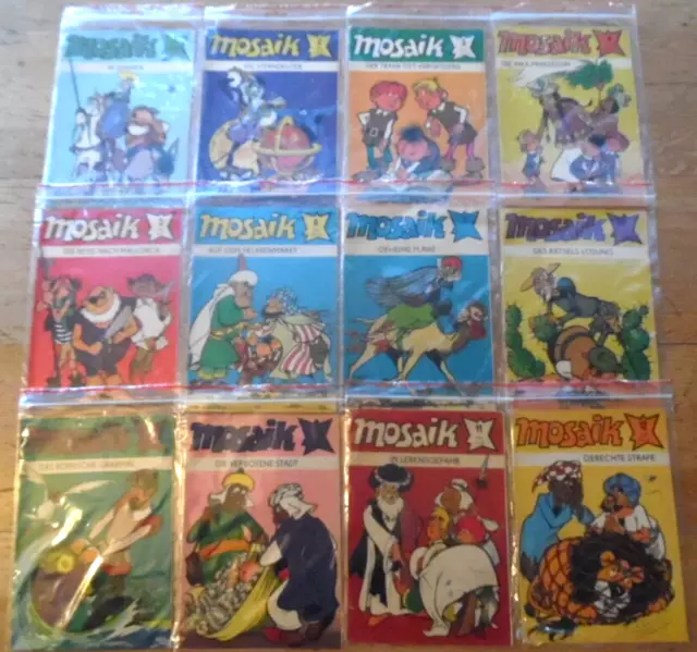 MOSAIK Abrafaxe Jahrgang 1-12/1981 komplett in Comic-Hüllen - Hegen Digedags DDR