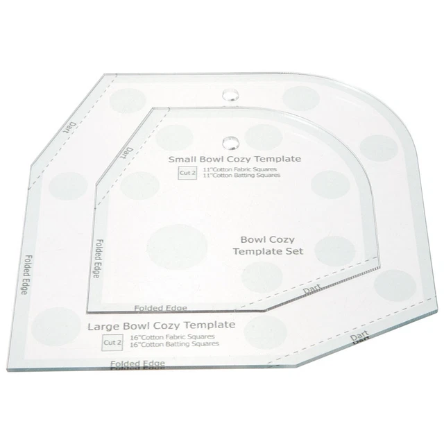 Bowl Patchwork Acrylic Ruler Quilting Rulers Templates Cozy Sewing Set
