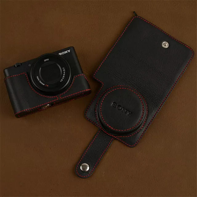 Sony ZV-1 Half Case Genuine Leather ZV1 Camera Protective Retro Cover Bag New