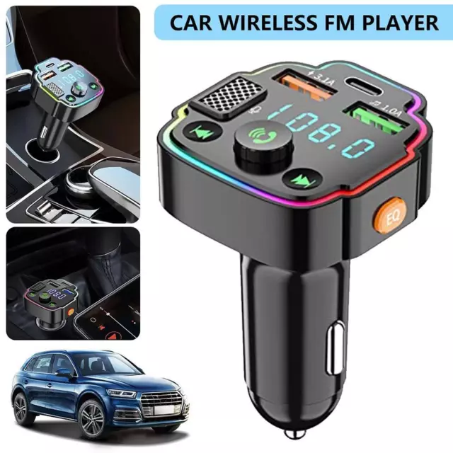Auto Wireless Bluetooth FM Transmitter MP3 Player USB Schnellladegerät Adapte ,
