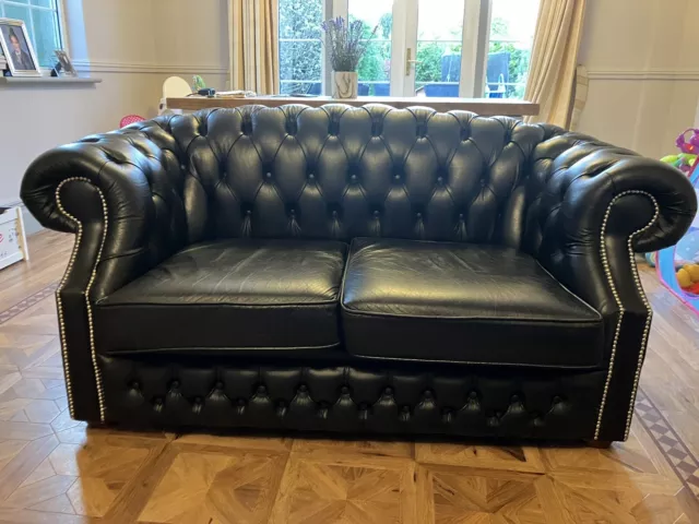 chesterfield sofas 4 and 2 seater leather
