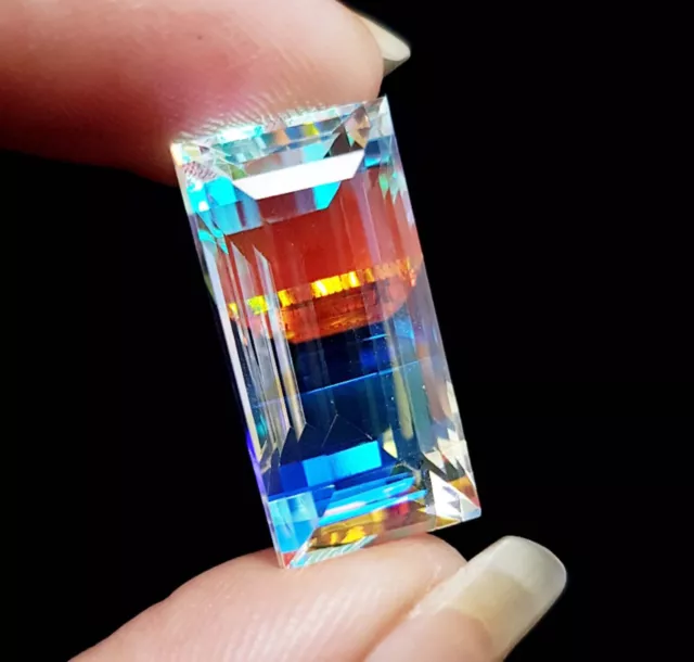 AAA+ Natural Mystic Topaz 35.20 Ct Emerald Cut Loose Gemstone for Ring & Pendant