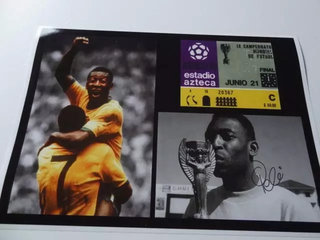 Brazil 1970 World Cup Final Pele Signed Pre-Print Exclusive