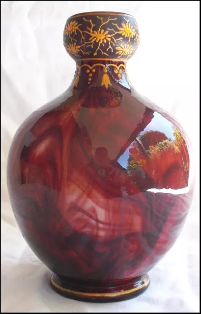 Lovely early Loetz  or Harrach Carneol Vase circa 1890's  Hand Painted