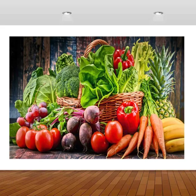 Fruit Vegetable Veg Healthy Organic Mural Decal Wall Sticker Poster Vinyl S260