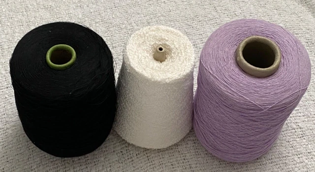 JOB LOT YARN 2366g BUNDLE COTTON FEEL BOUCLE KNITTING CROCHET MACHINE