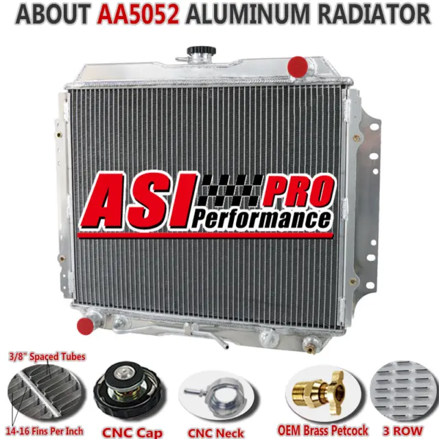 3 Row AA5052 Radiator For Holden Rodeo TF 2.6L 2.3L petrol 4ZE1 1988 1989-03 AT