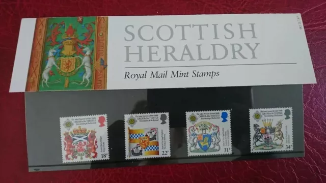 1987 Royal Mail Presentation Pack Scottish Heraldry Mint Decimal Stamps