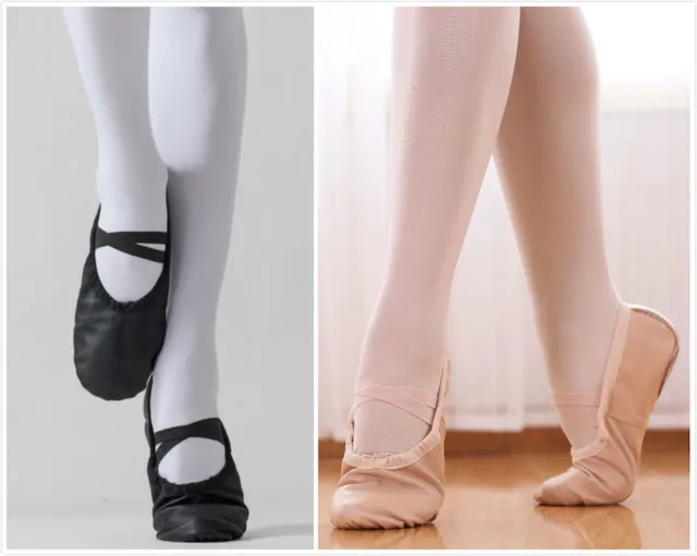 AU SELLER Full Genuine Leather Ballet JAZZ Dance Shoes Child to Adult da030