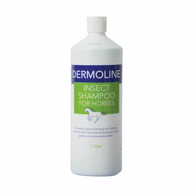 DERMOLINE INSECT (WAS INSECTICIDAL) HORSE SHAMPOO , CLEANS/CONDITIONS COAT 500ml