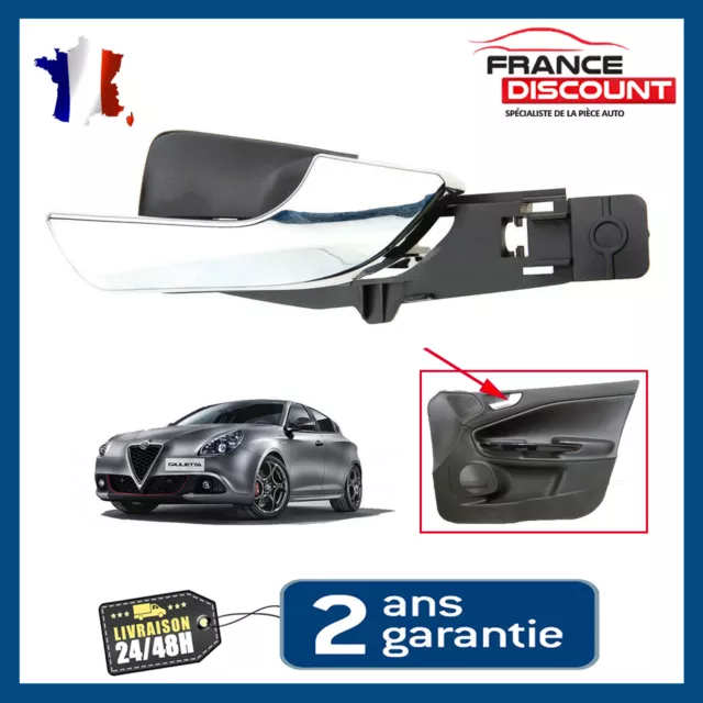 Poignée de porte intérieure droite pour Alfa Romeo Giulietta type 940 Chrome