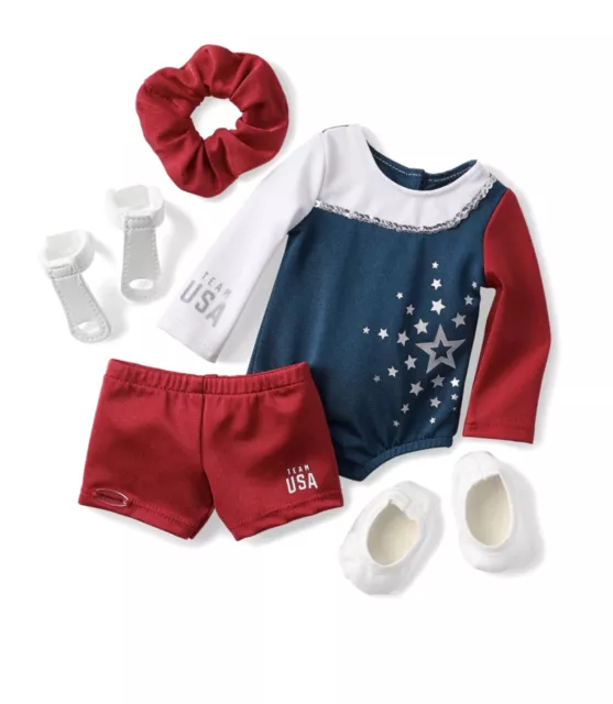 NIB American Girl Doll Team USA Gymnastic Outfit Set For 18” Olympics Truly Me